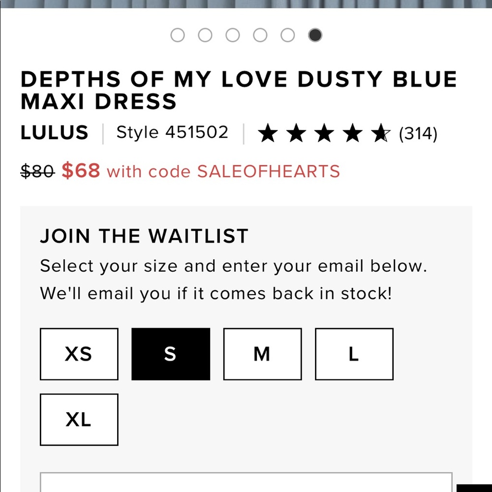 Lulus - dusty blue maxi dress - Picture 4 of 7